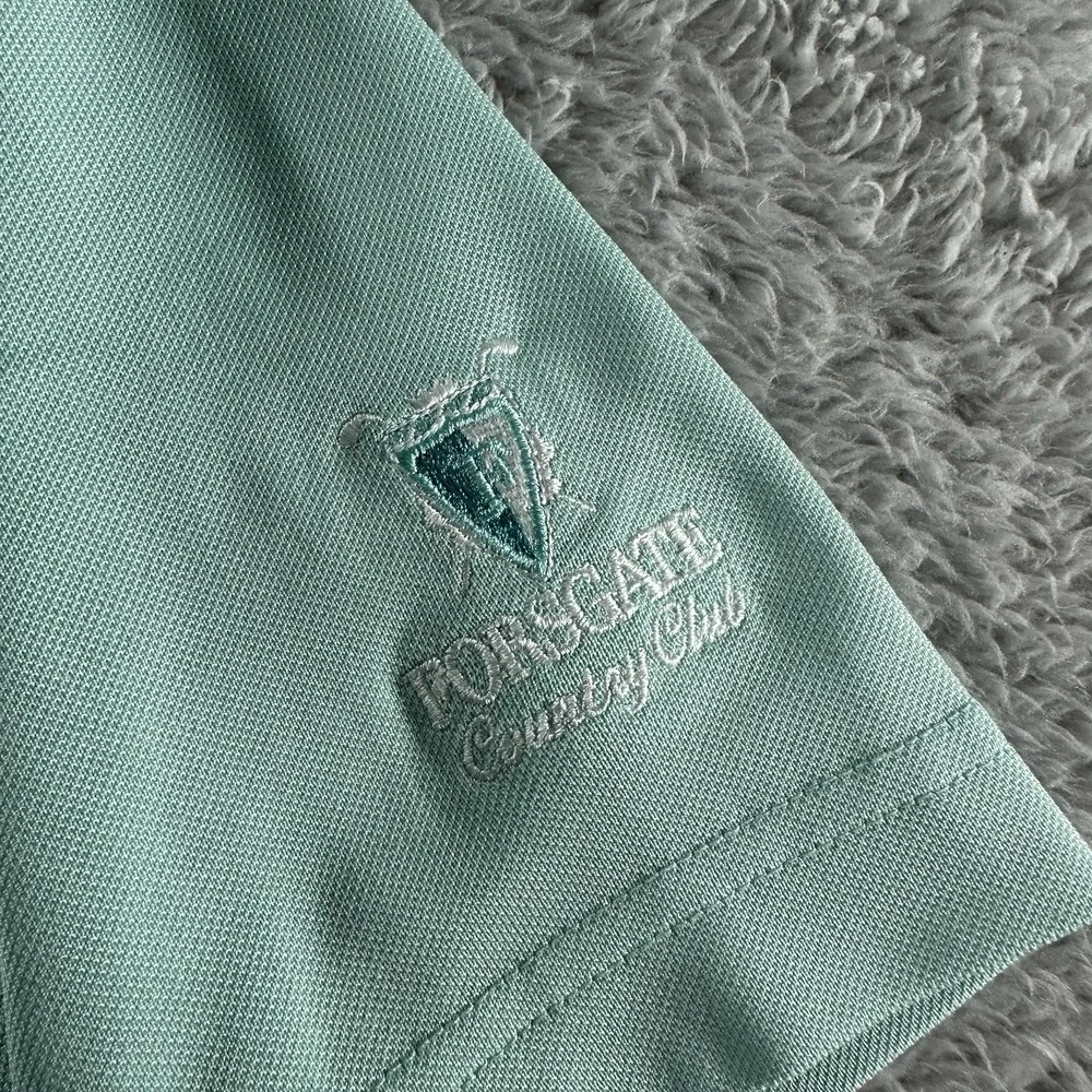 Dunning Golf Polo‎ Shirt Mens Large Light Blue Performance Forsgate Club NJ